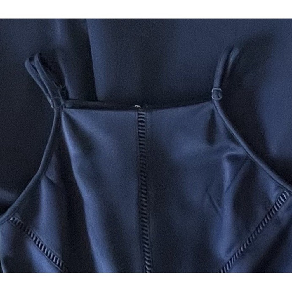 Altar'd State Women's Dress Sz 4 Navy Blue Sleeveless Adjustable Strap Zip Back - Picture 4 of 7
